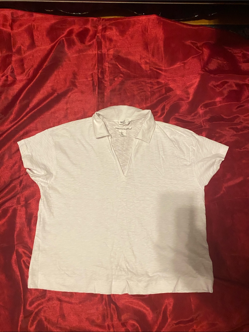 Madewell White Short Sleeve Polo V-Neck Shirt